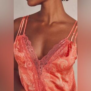 Free People Intimately Off the Coast Cami coral size Large